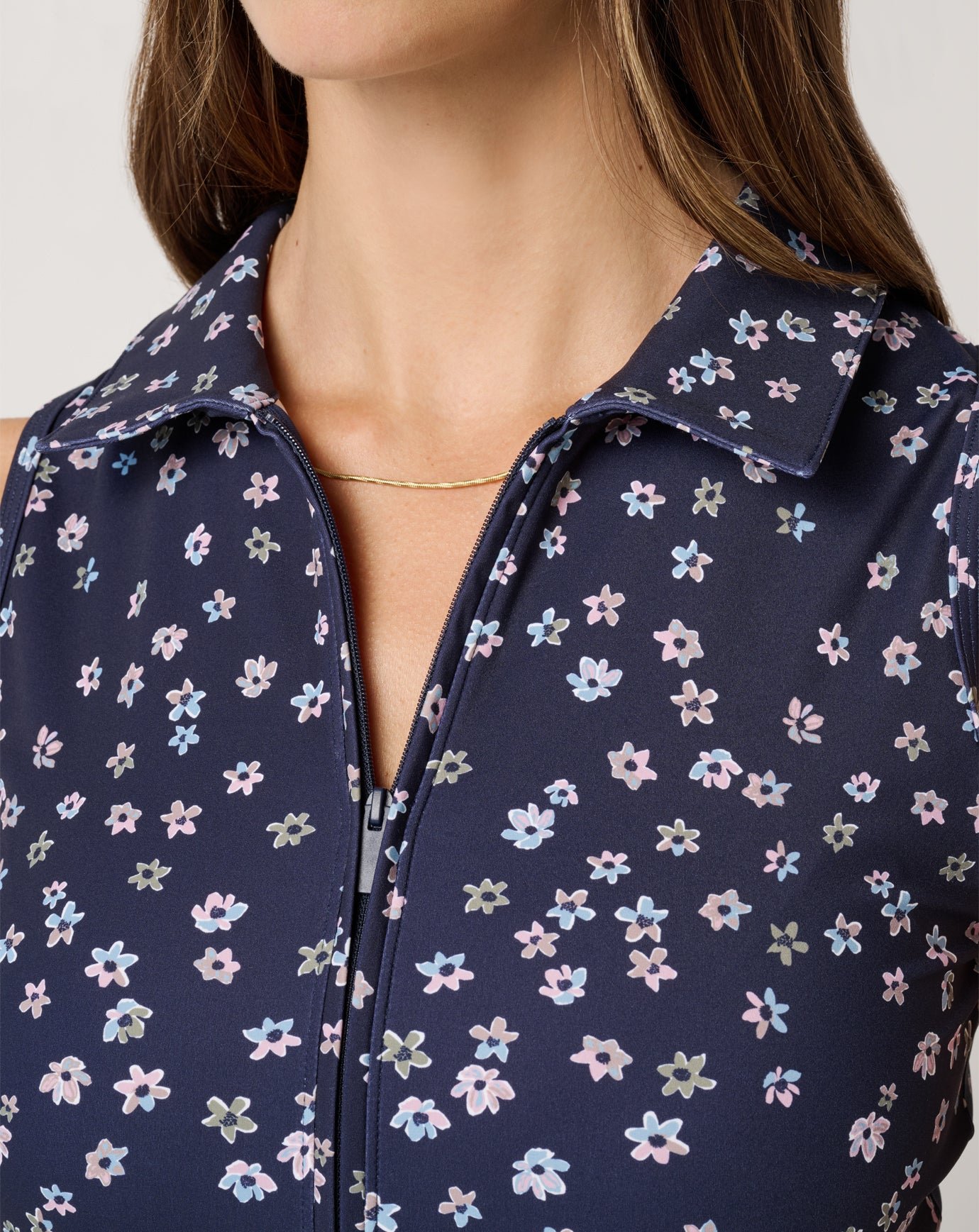 Moveknit Printed Zip Polo image 3