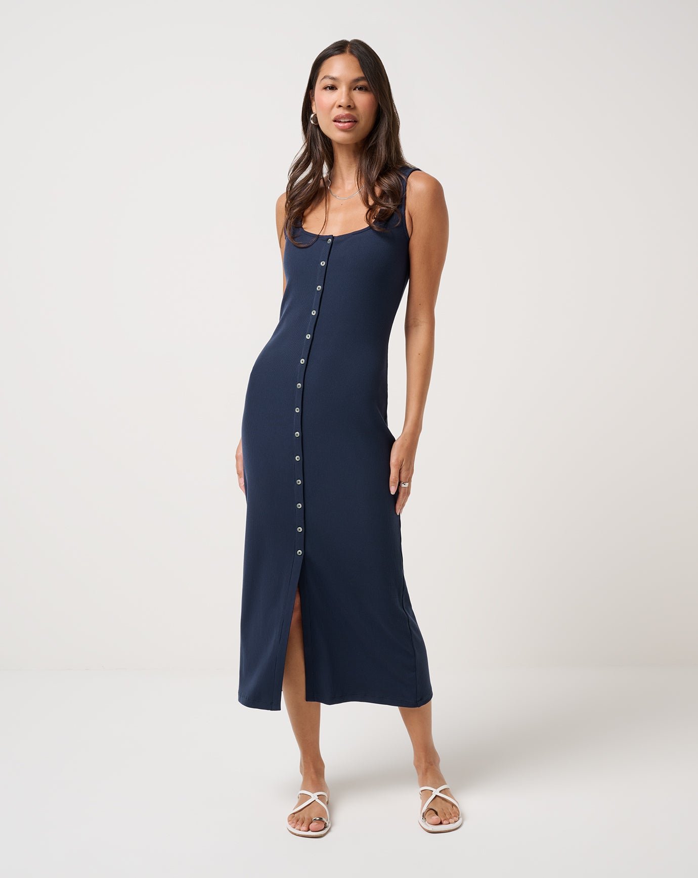 Cloud Rib Button Tank Dress image 6