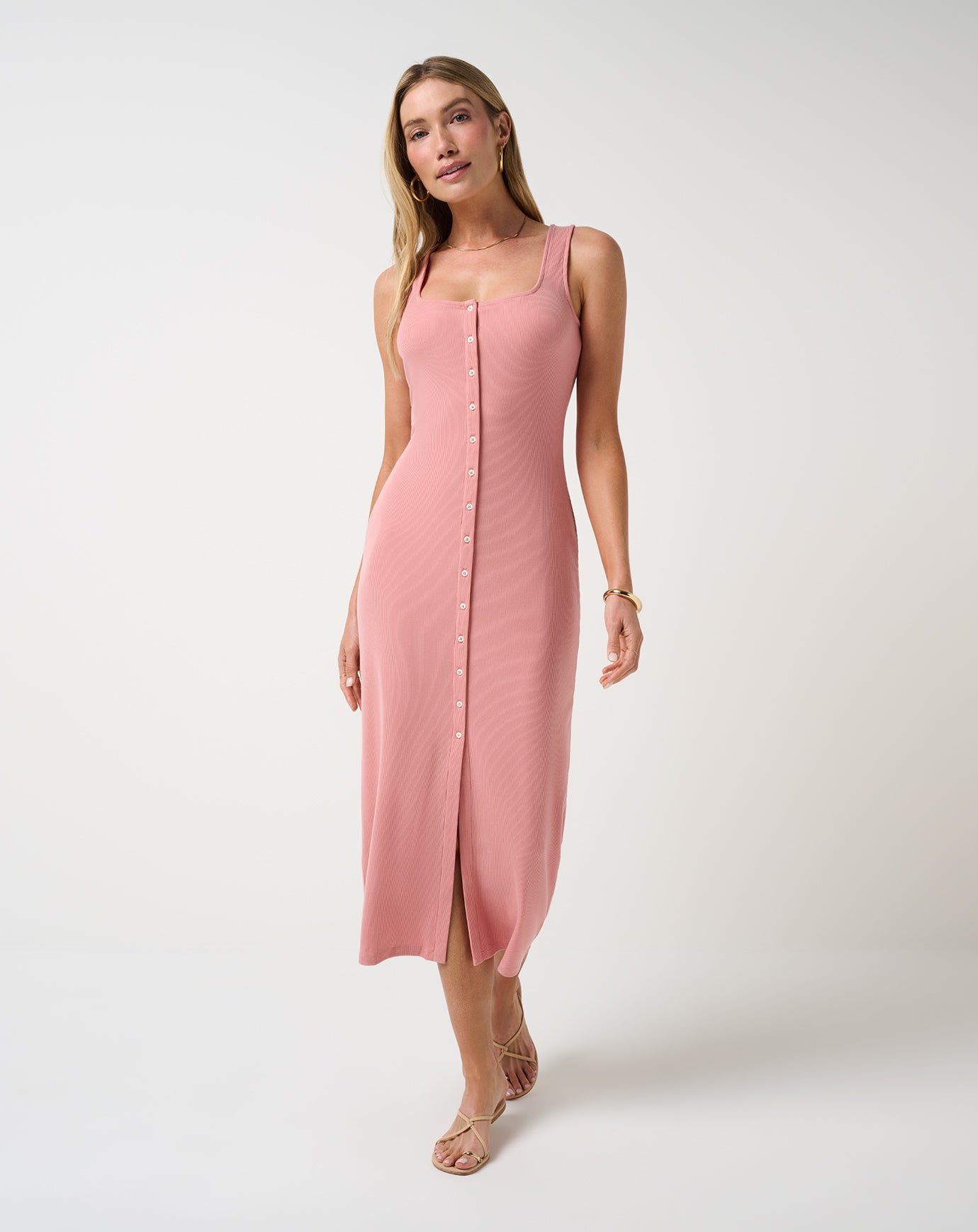 Cloud Rib Button Tank Dress image 12