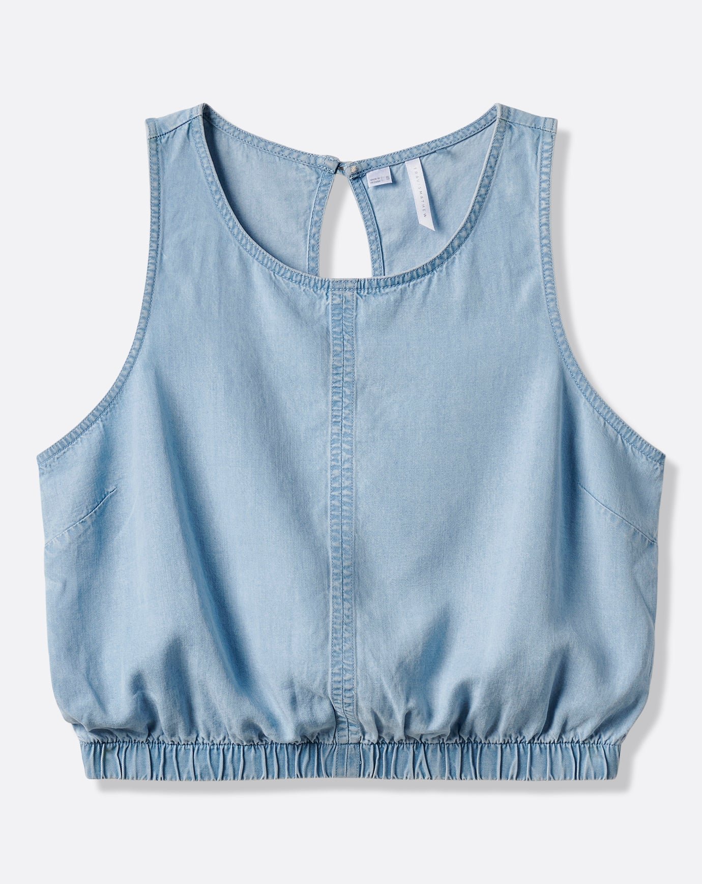 Chambray Ruched Tank image 7