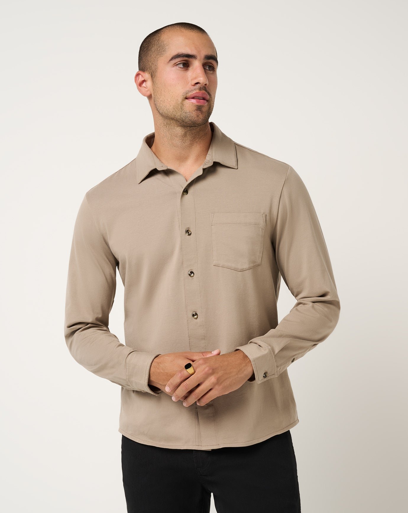 Comfortknit Long Sleeve Button-Up image 7