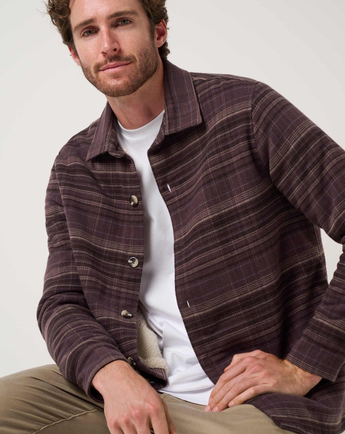 The Sherpa Driftwood Shirt Jacket image 21